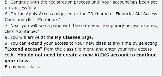 ALEKS - Financial Aid Access Code 2